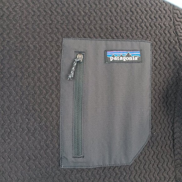 PATAGONIA Men's R1 Air Crew Fleece Pullover Crewneck Sweatshirt Size XS Black - Picture 6 of 9
